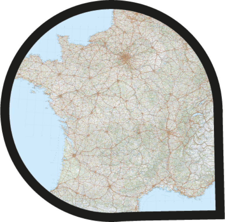 carte géante de France sur mesure